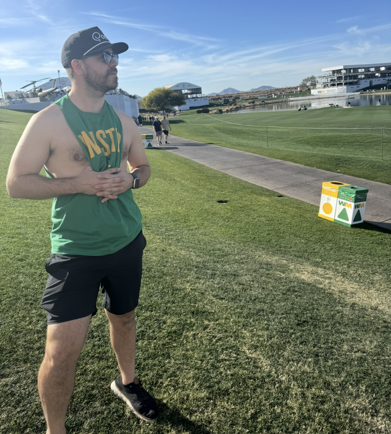 Spencer on the golf course